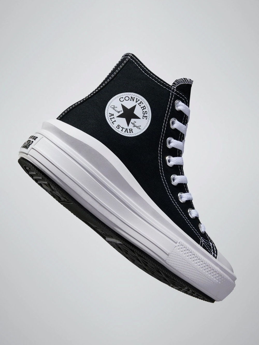 NEW ⛱️Converse - Black & White All Star Move Platform High Top Trainers - W9